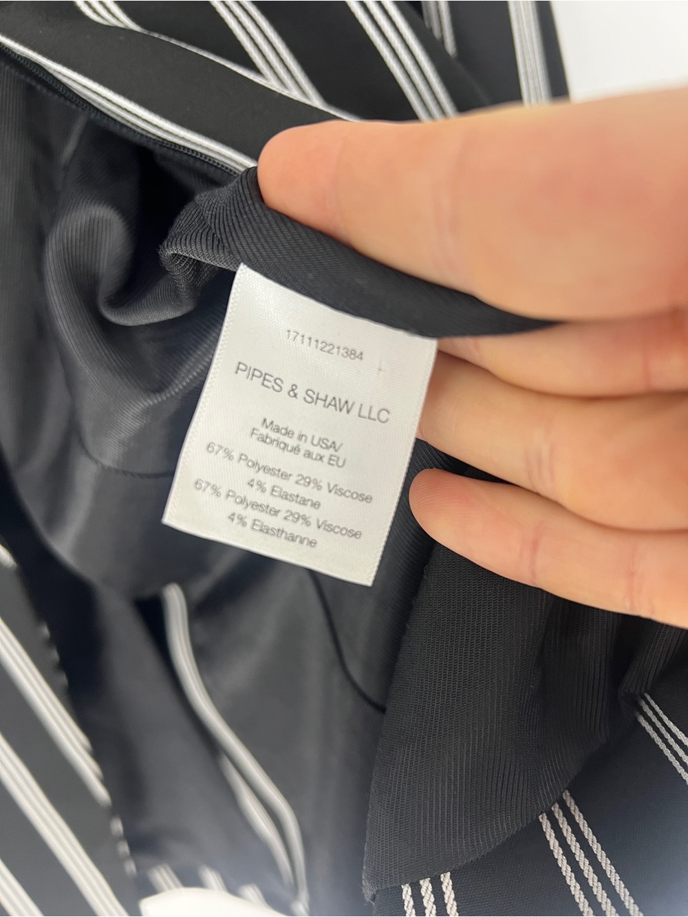Veronica Beard $650 Miller Dickey Blazer Jacket Pinstripe Black White Size 4 - Picture 9 of 10